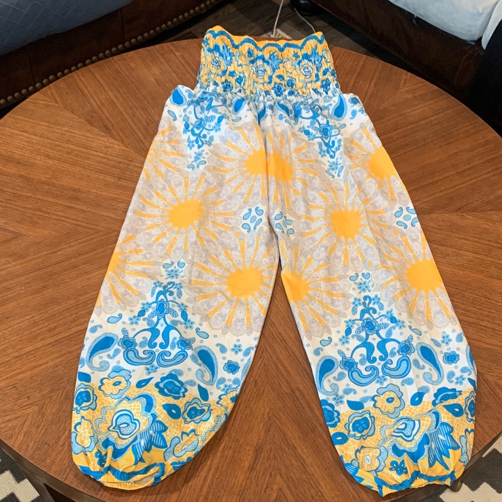 Vibrant Floral Patterned Harem Pants